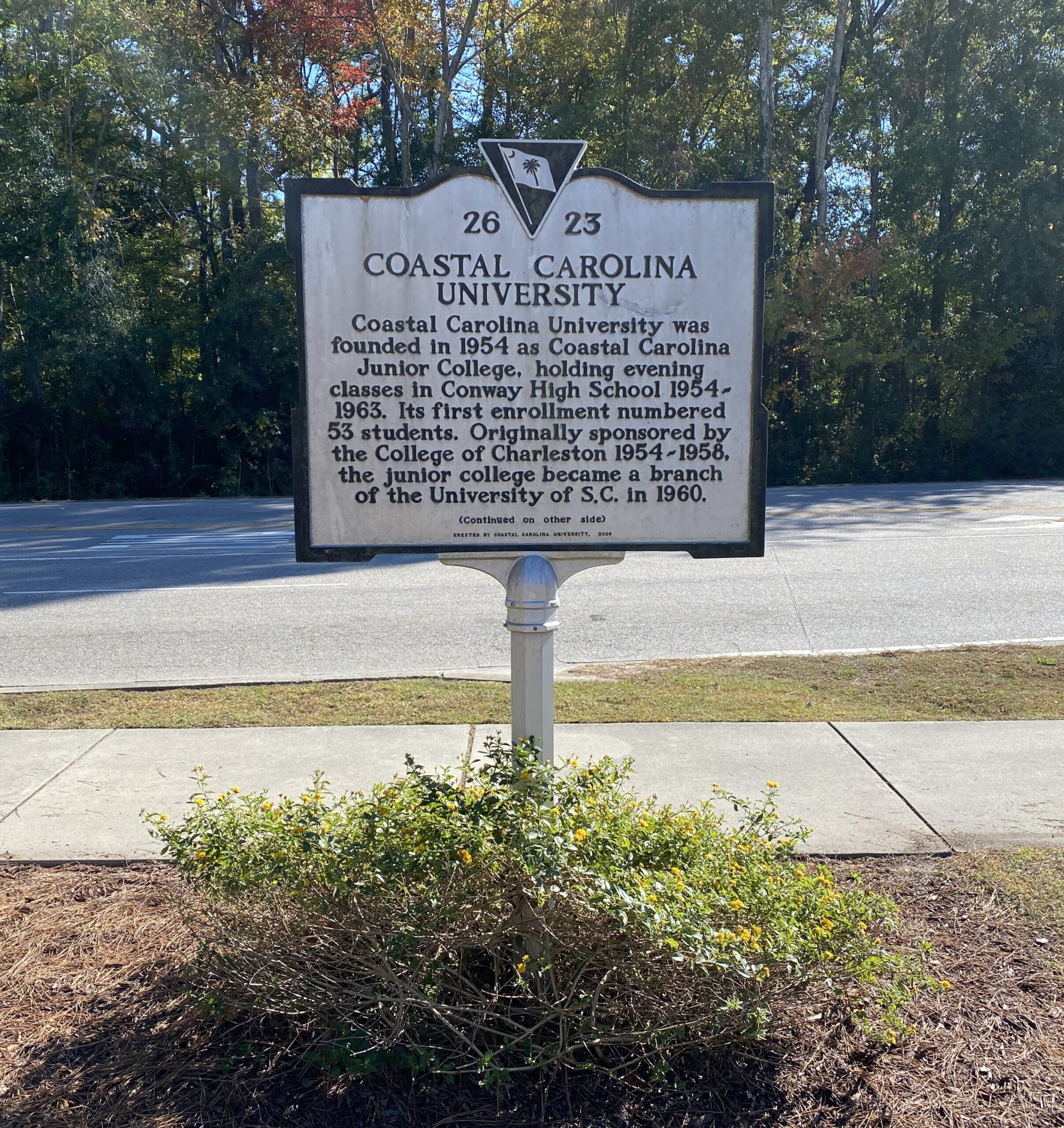 CCUniv Marker Side 1 Horry County Historical Society